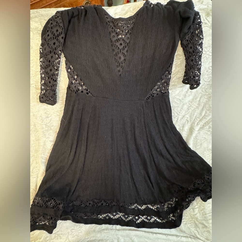 Free People Large Black Cutout Dress